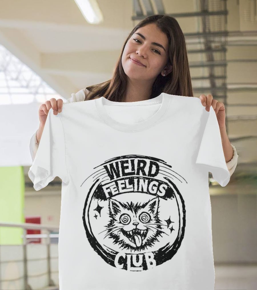 Weird Feelings Club Cat Eyes And Stars T-Shirt