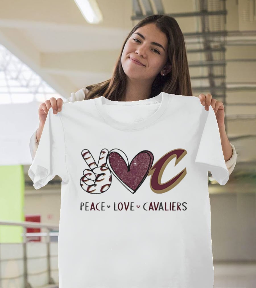 Cleveland Cavaliers Peace Love C Hand Team T-Shirt
