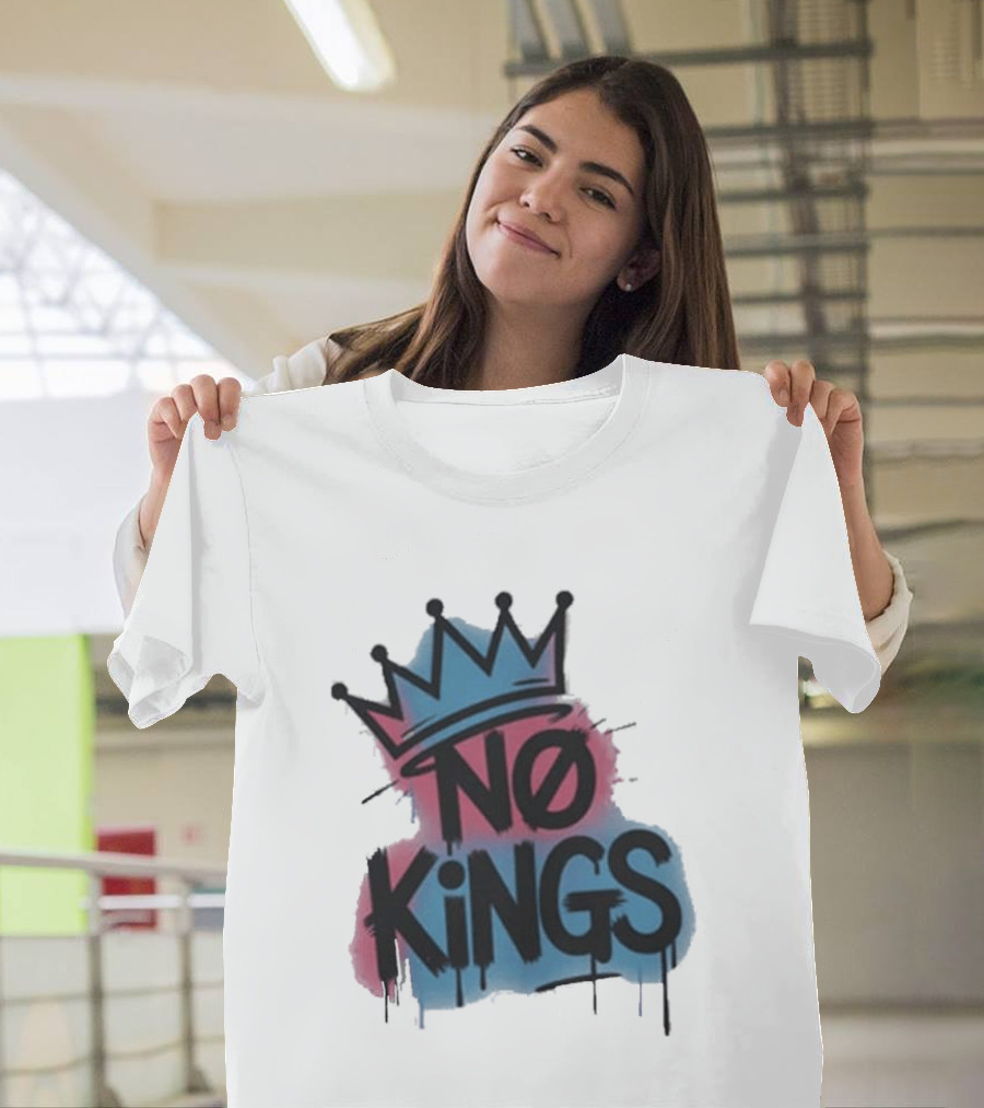 No Kings Day Graffiti Crown Street T-Shirt