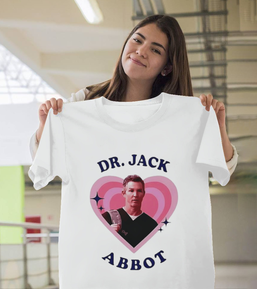 Dr. Jack Abbot Heart Retro Style Pink And Blue T-Shirt