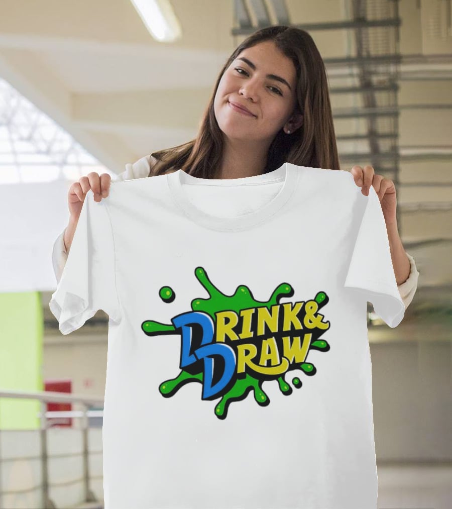 Drink And Draw Splatter Art Event T-Shirt