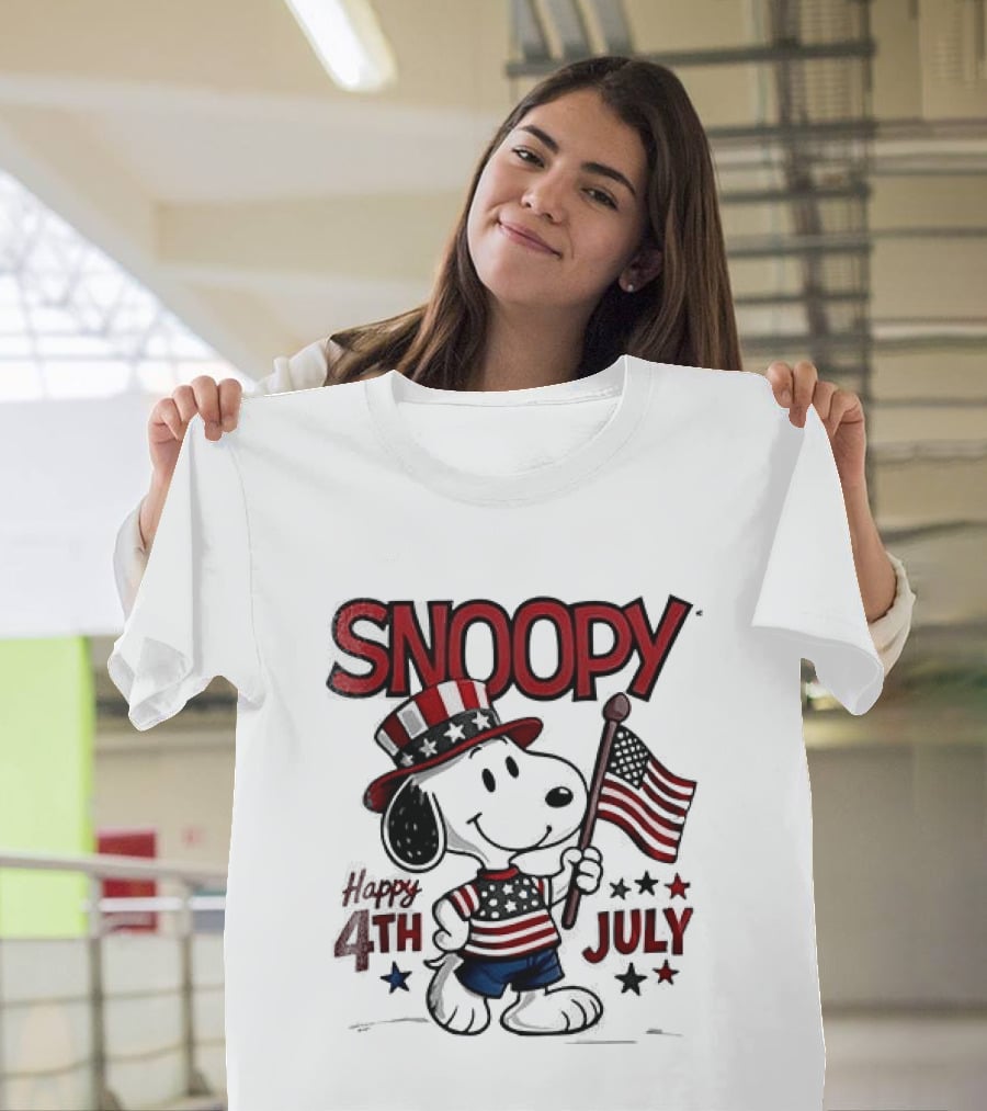 Snoopy Happy 4th Of July Born To Chill Proud To Be Free T-Shirt