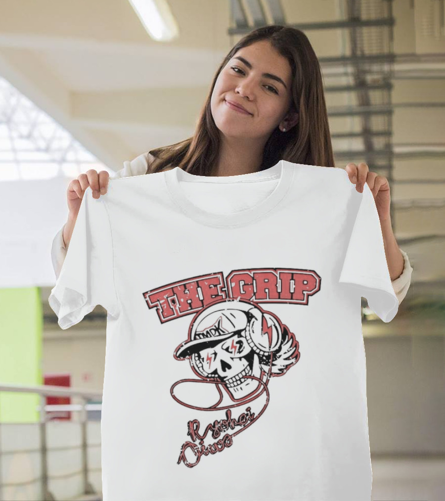 Ryohei Oiwa New Japan Pro Wrestling The Grip Thunderbolt Skull T-Shirt