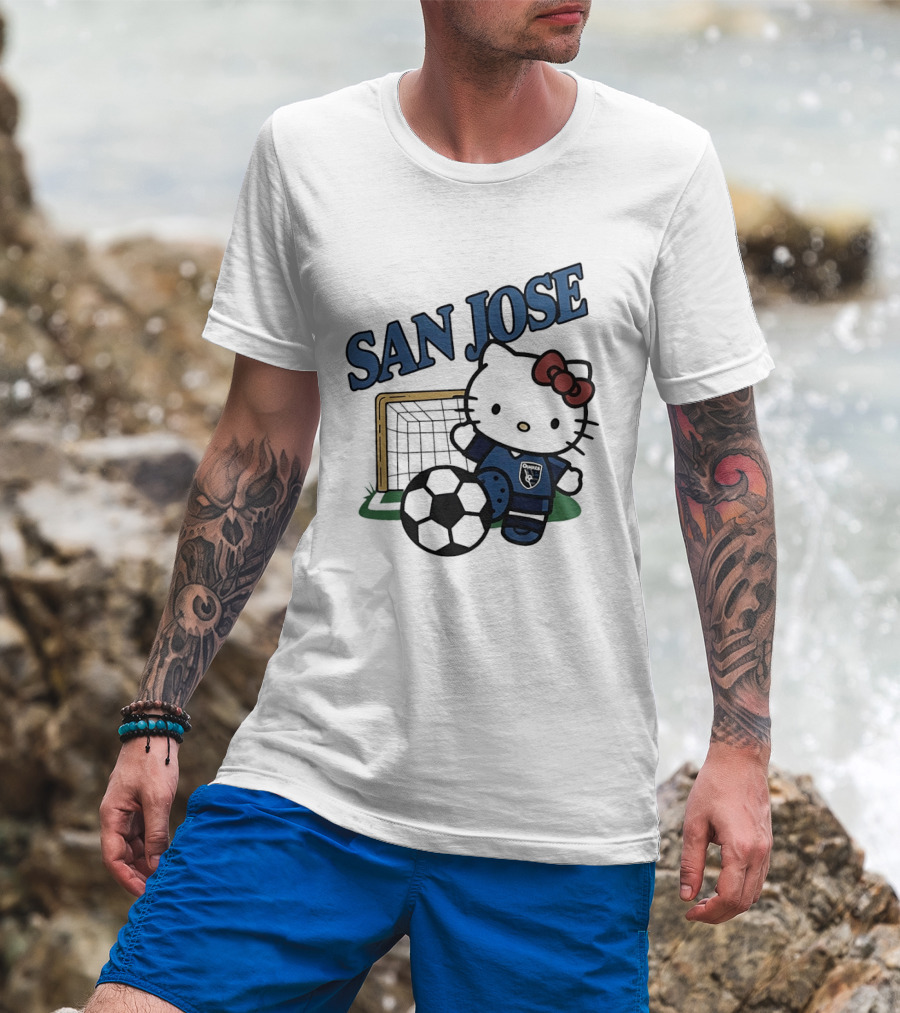 San Jose Earthquakes FC Hello Kitty Soccer Collaboration T-Shirt