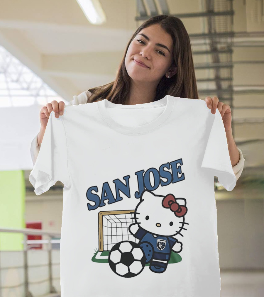 San Jose Earthquakes FC Hello Kitty Soccer Collaboration T-Shirt