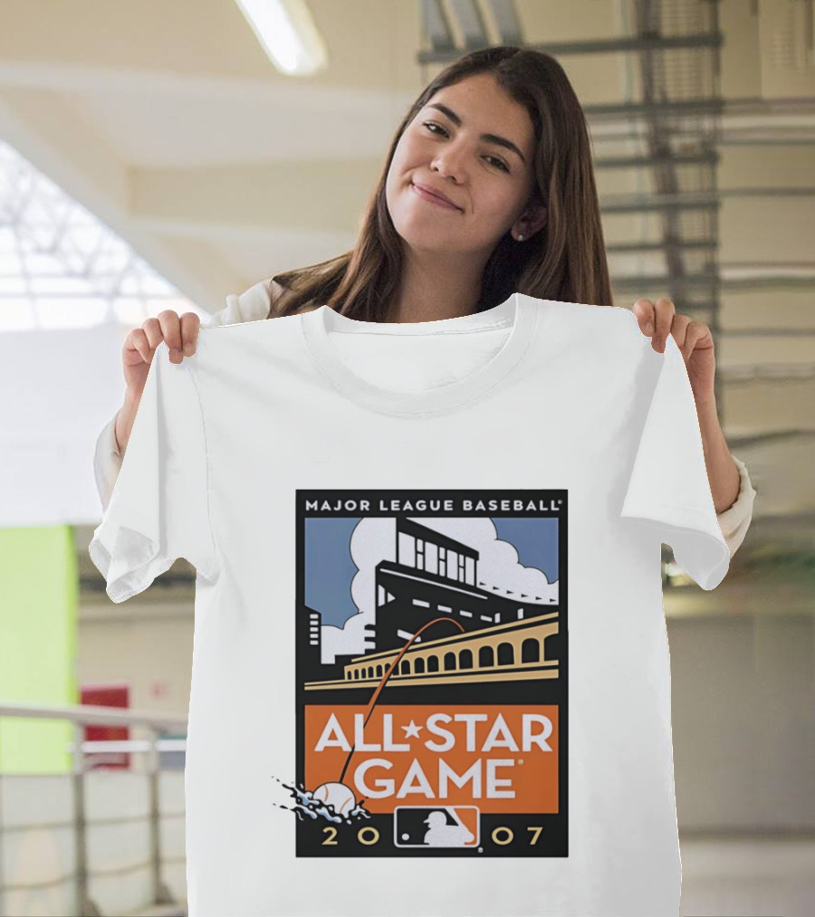 Major League Baseball All Star Game 2007 Stadium Illustrations T-Shirt