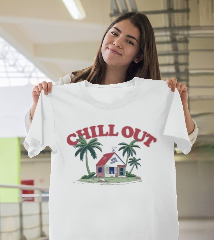 Dragon Ball Kame House Chill Out Master Roshi Relaxation Scene T-Shirt