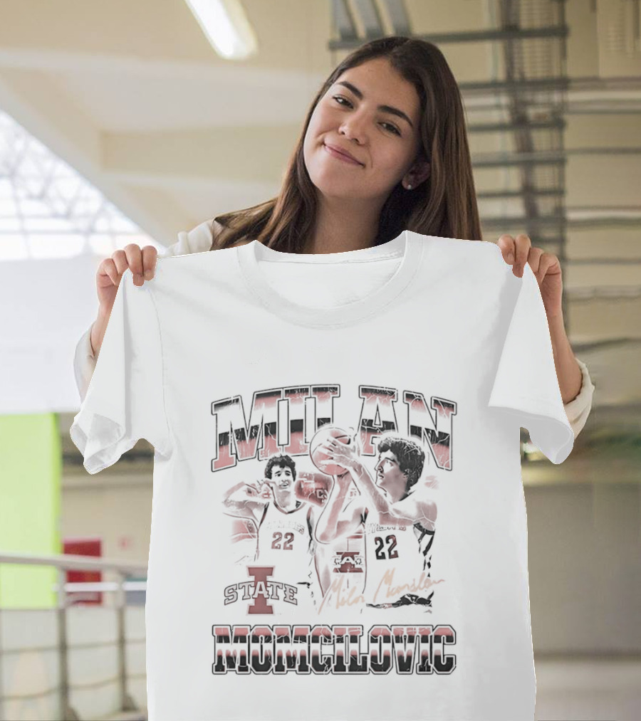 Milan Momcilovic Iowa State Cyclones Basketball Signature Number 22 T-Shirt