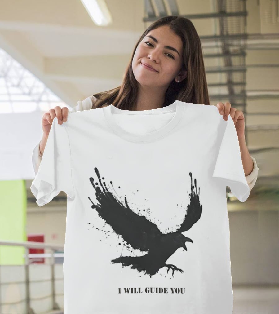 Raven I Will Guide You Splatter T-Shirt