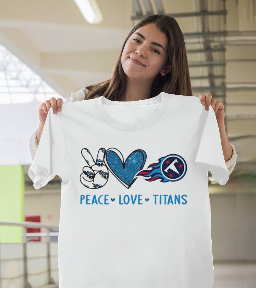 Peace Love Tennessee Titans Football Team T-Shirt