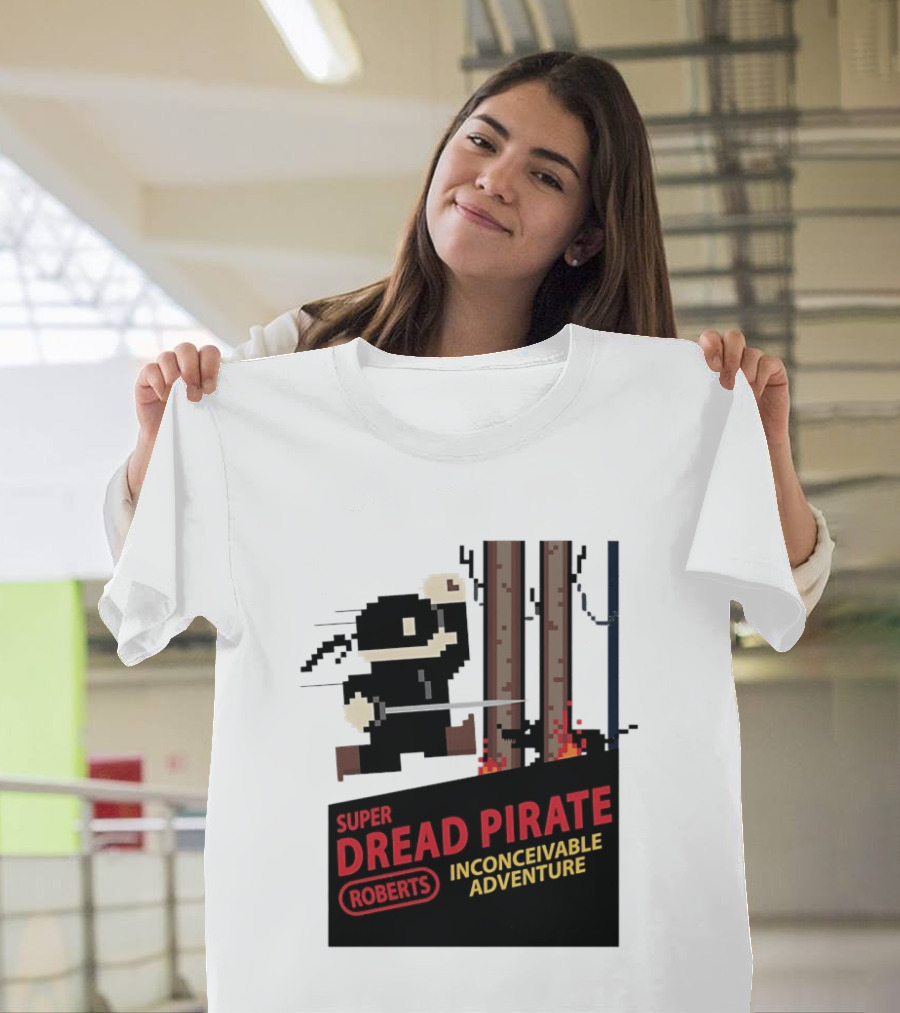 Super Dread Pirate Roberts Inconceivable Adventure The Princess Bride X Super Mario Bros Cartridge T-Shirt