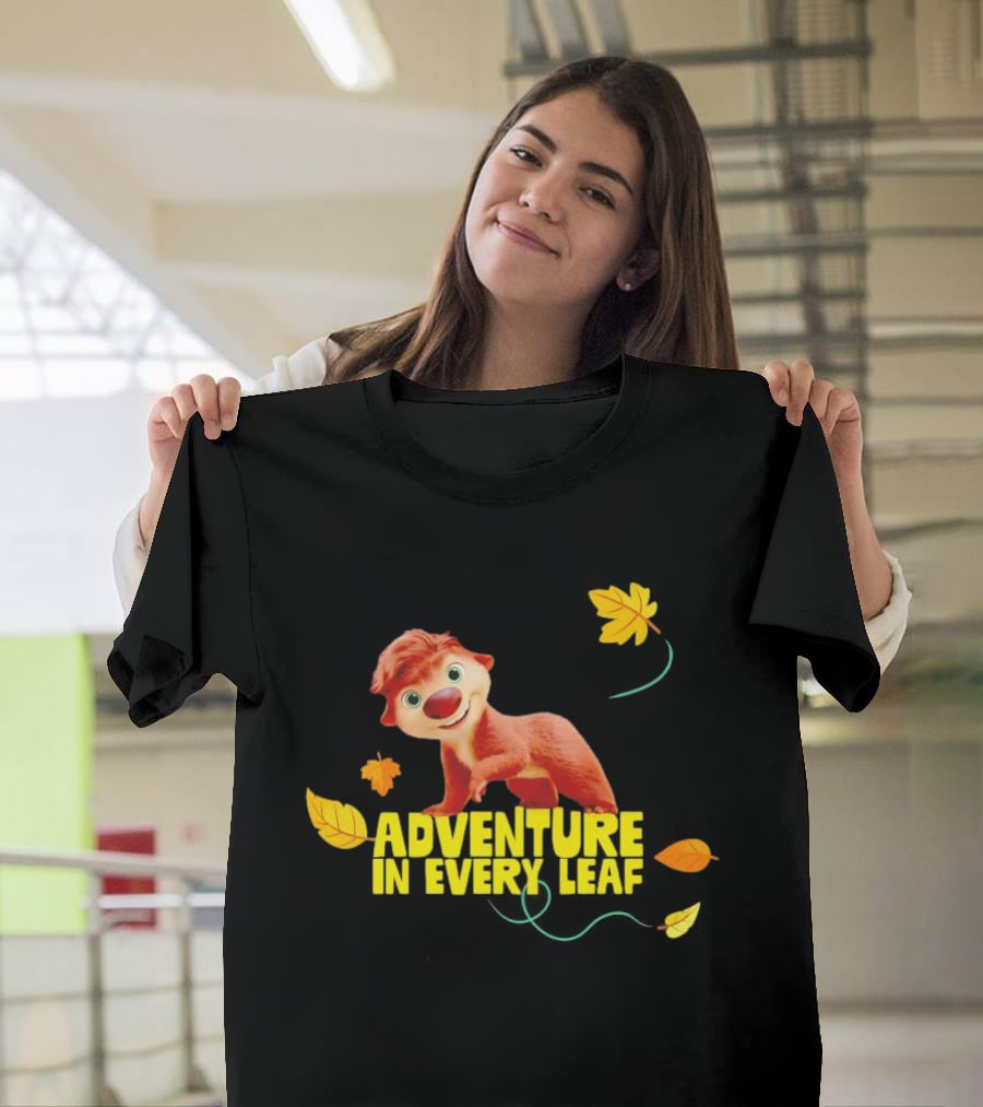 Adventure In Every Leaf Sid The Sloth Character With Autumn Leaves T-Shirt