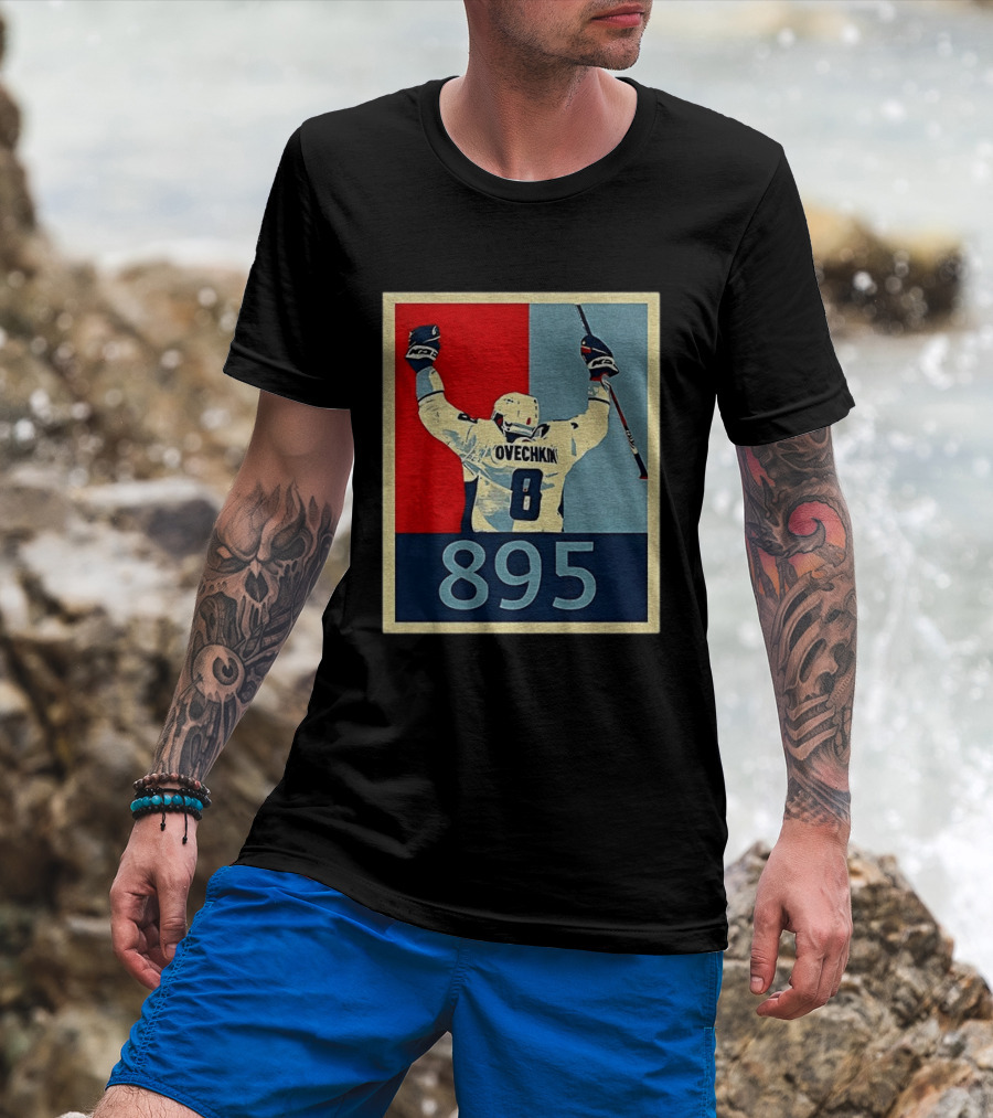Ovechkin 895 Washington Capitals Hockey Record T-Shirt