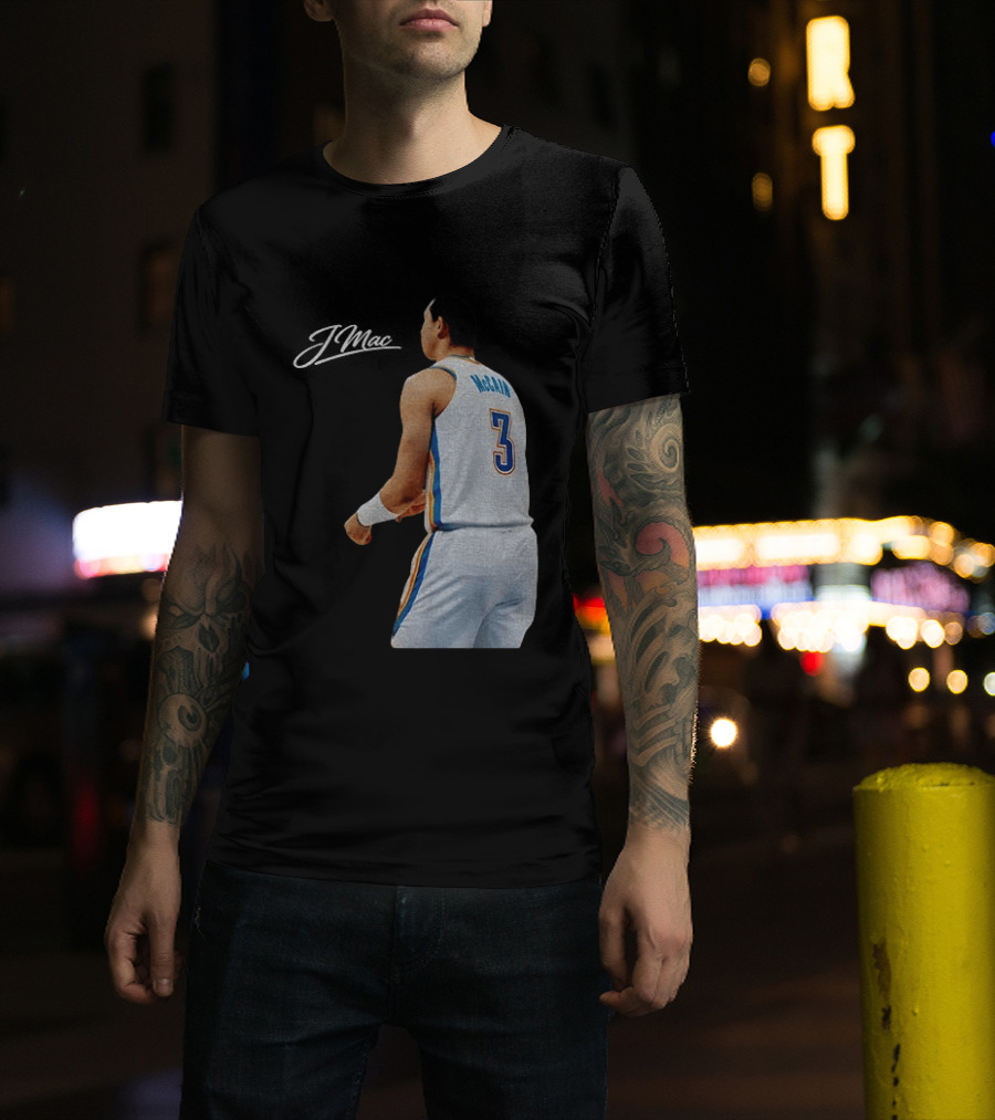 Jared McCain Oklahoma City Thunder Basketball NBA Number 3 Jersey T-Shirt