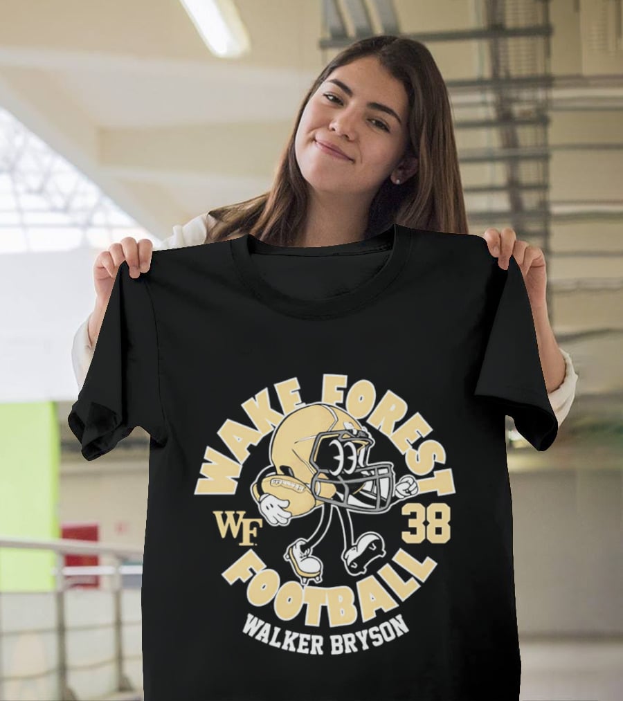 Walkers Bryson 38 Wake Forest Demon Deacons NCAA Football T-Shirt