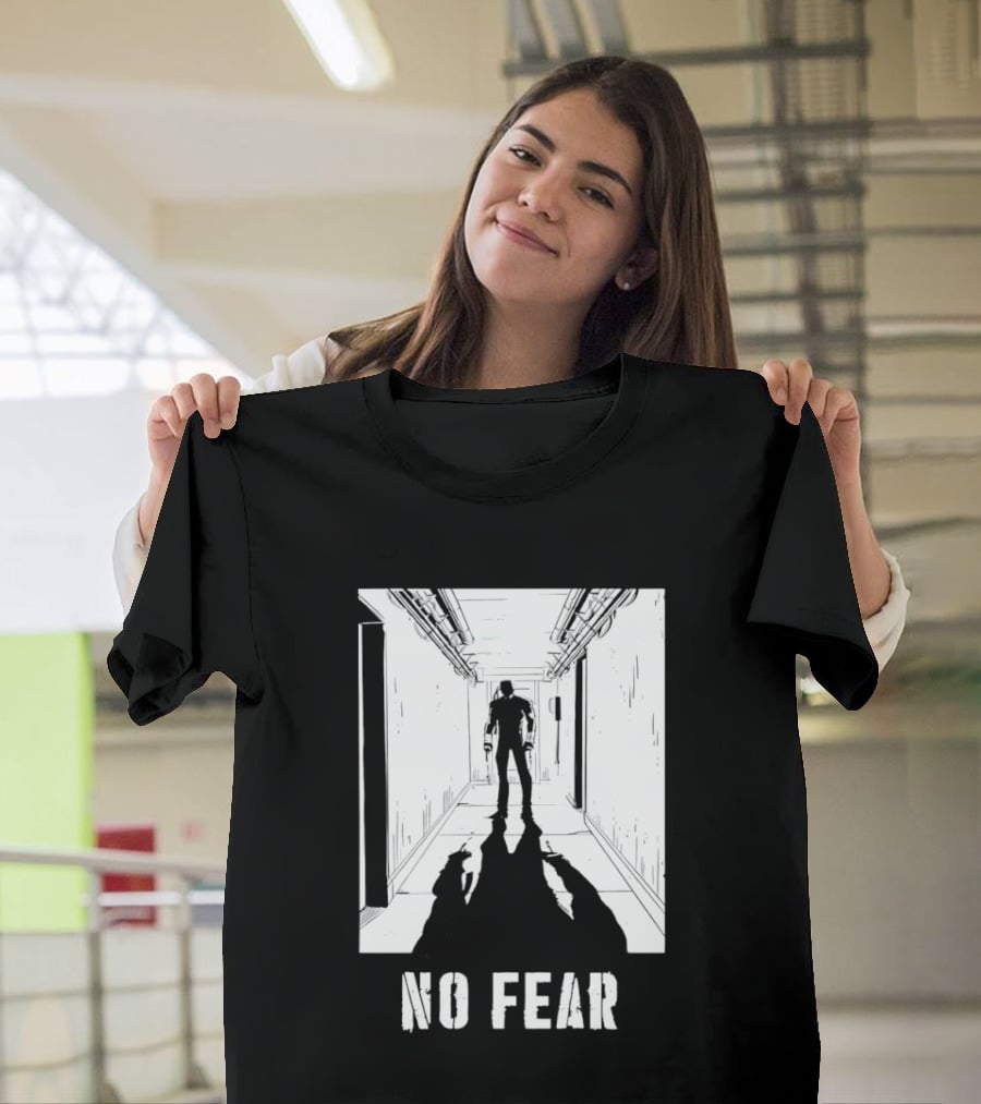 No Fear Redux Corridor Shadow Person Standing T-Shirt