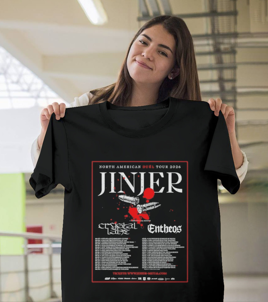 Jinjer North American Tour 2026 Concert Dates Special Guests Suicide Silence And Employed To Serve T-Shirt