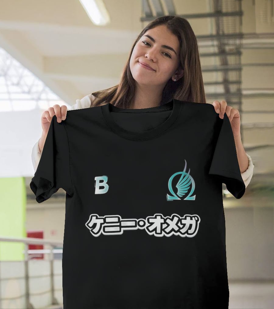Kenny Omega B Winged Omega Blue Kanji T-Shirt