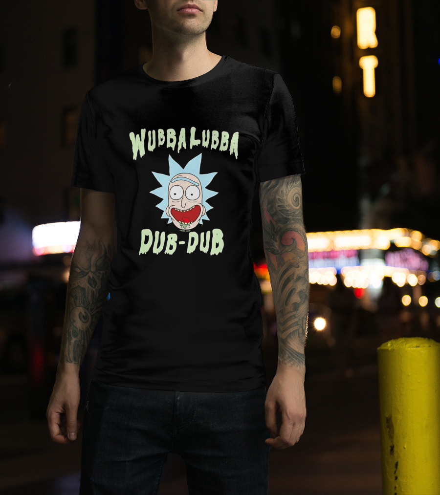 Wubbalubba Dub Dub Rick Sanchez Face T-Shirt