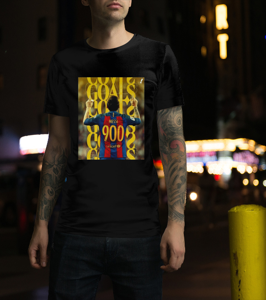 Messi 900 Goals Unicef Barcelona Jersey T-Shirt