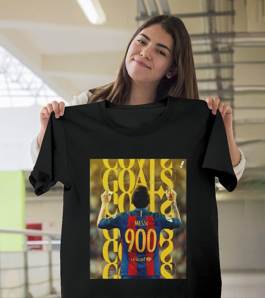 Messi 900 Goals Unicef Barcelona Jersey T-Shirt