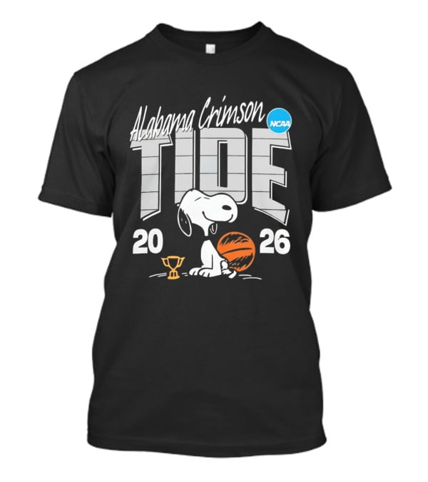 Alabama Crimson Tide Snoopy NCAA Basketball March Madness 2026 T-Shirt