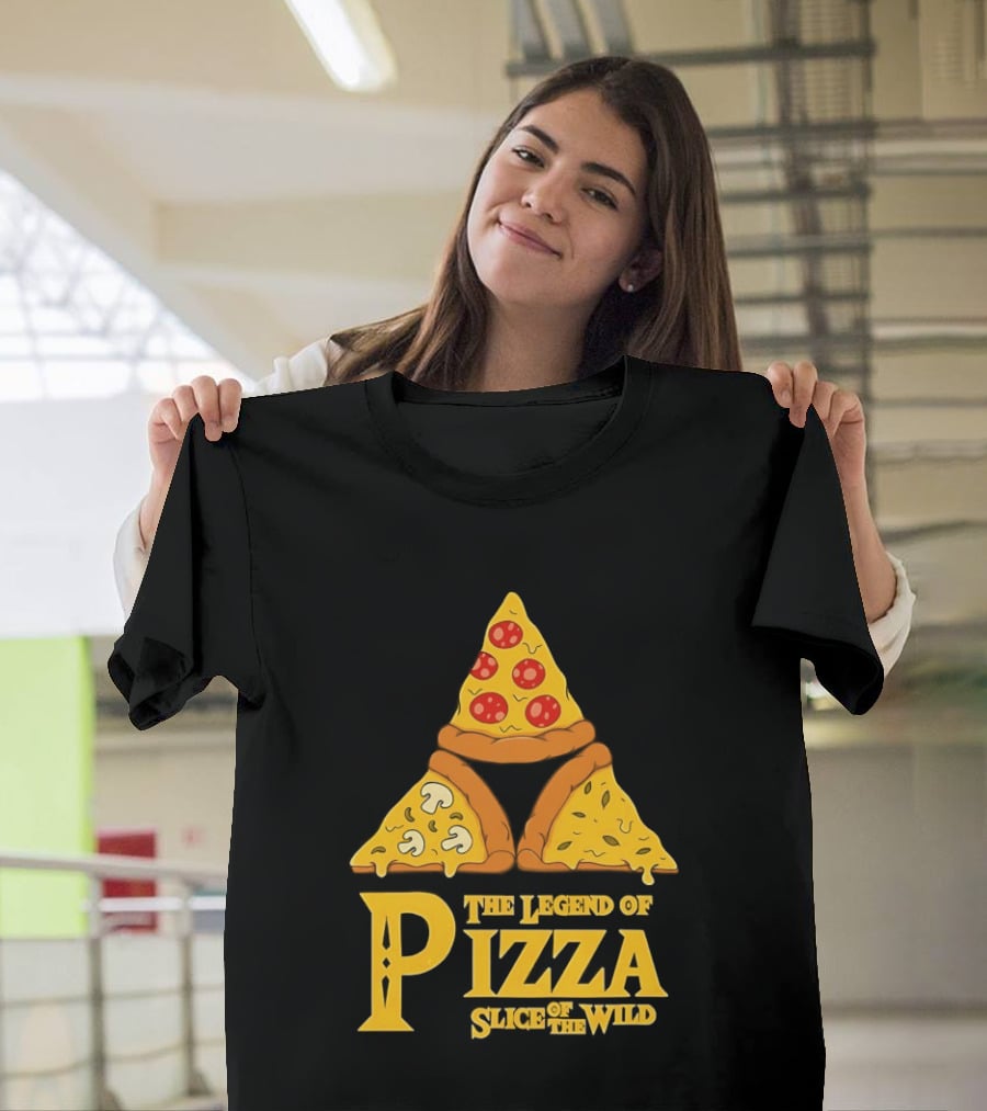 The Legend Of Pizza Slice Of The Wind Funny Gaming Parody Pizza Slices Adventure Mocking Iconic Gaming T-Shirt