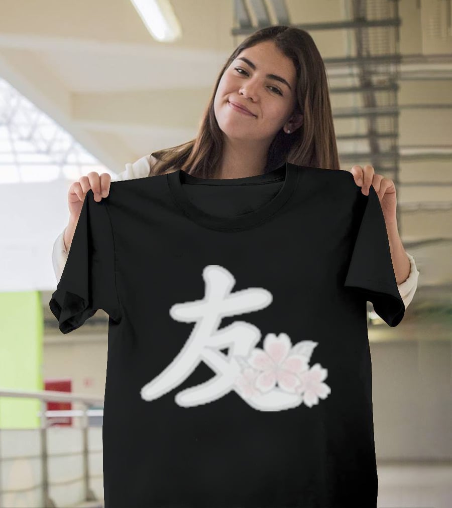 YFK Blossoms Sakura Kanji Friendship T-Shirt