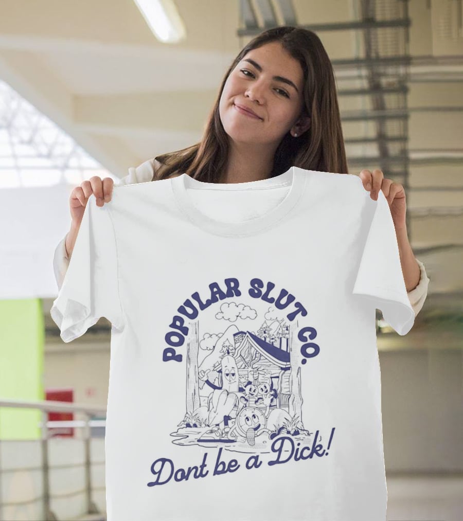 Popular Slut Co Don't Be A Dick Vintage Halloween Scene T-Shirt