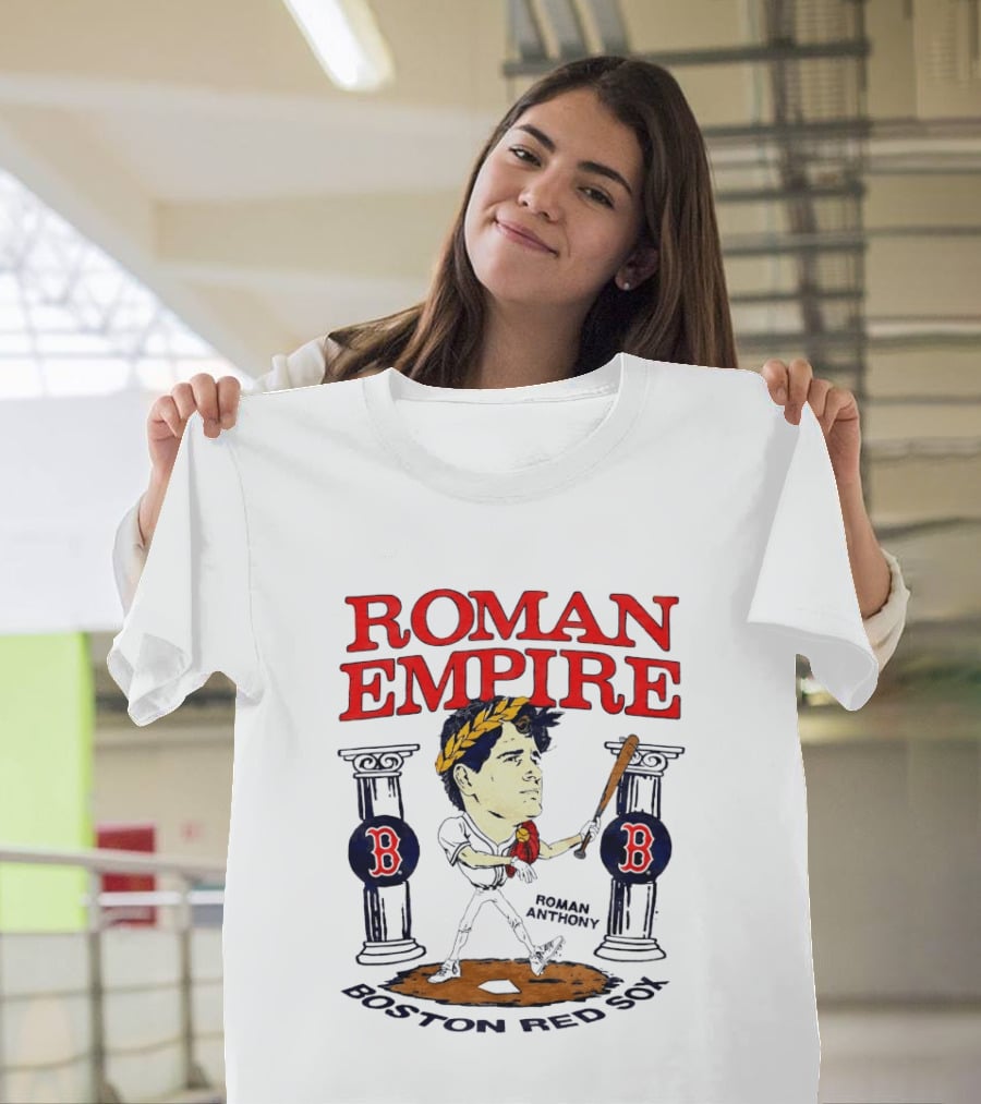 Roman Empire Boston Red Sox Roman Anthony MLB Baseball Caricature T-Shirt