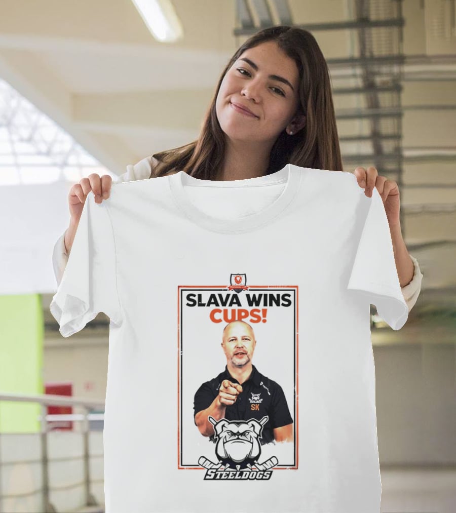 Sheffield Steeldogs Hockey Slava Wins Cups T-Shirt