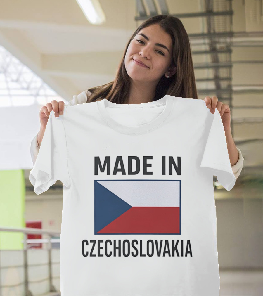 Made In Czechoslovakia Czechia Flag Heritage T-Shirt