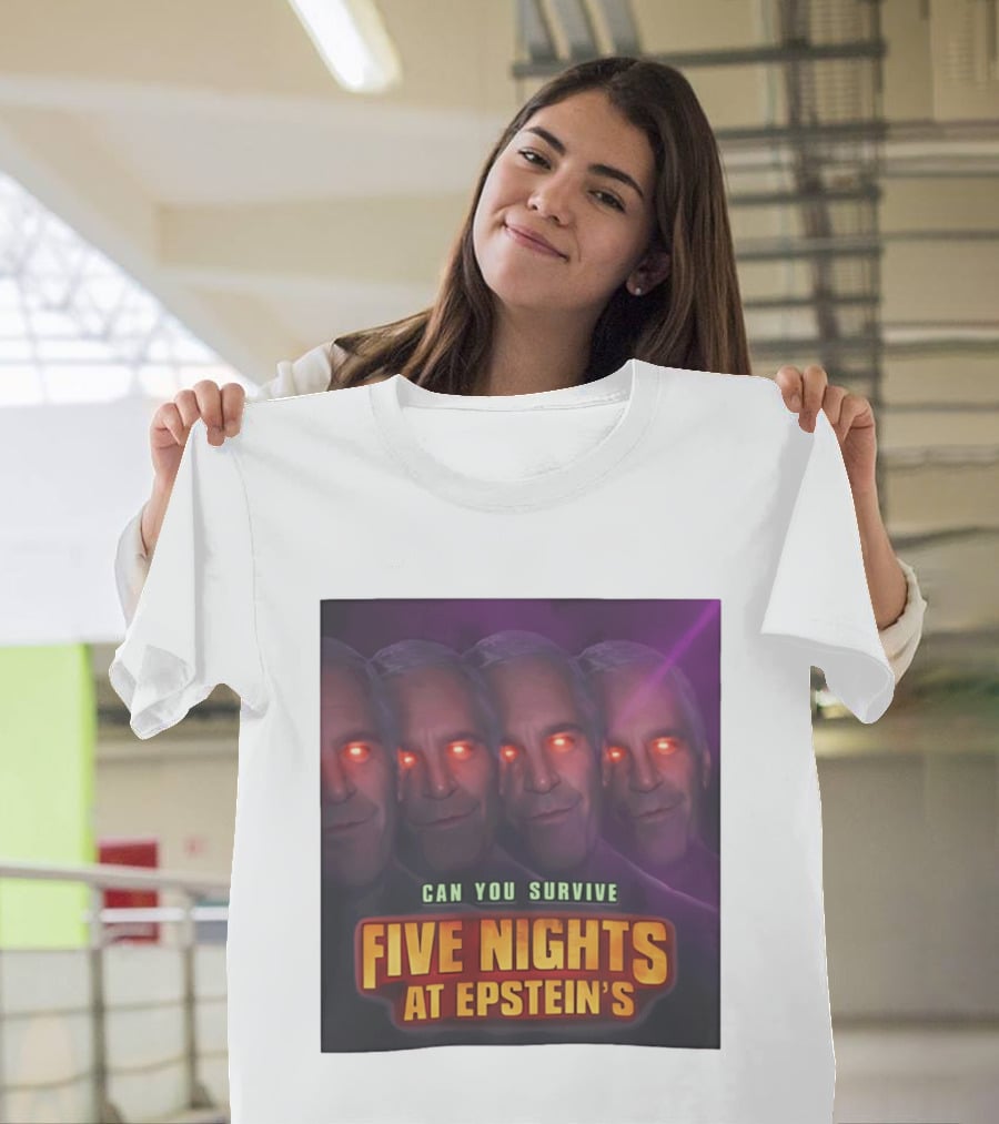 Five Nights At Epstein's Can You Survive Imagery With Glowing Eyes T-Shirt