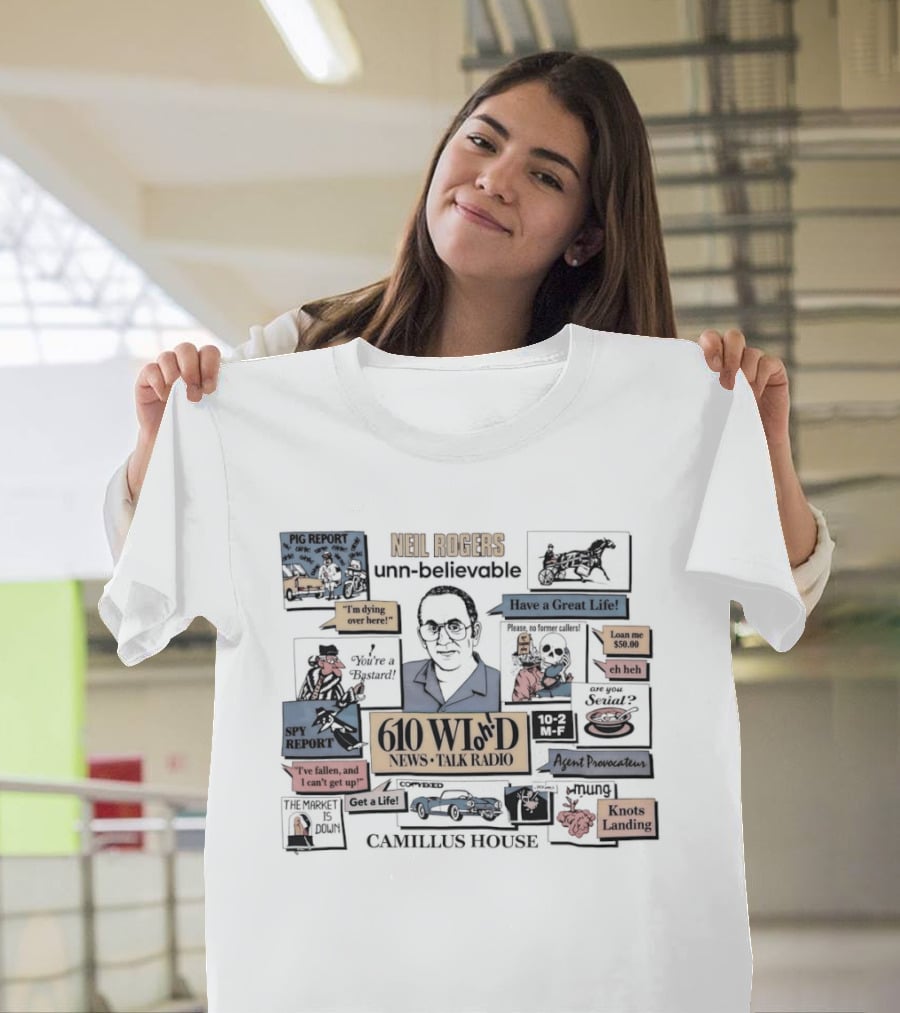 Neil Rogers Unn Believable 610 WIOD News Talk Radio Camillus House Knots Landing Jolly Jamaican T-Shirt