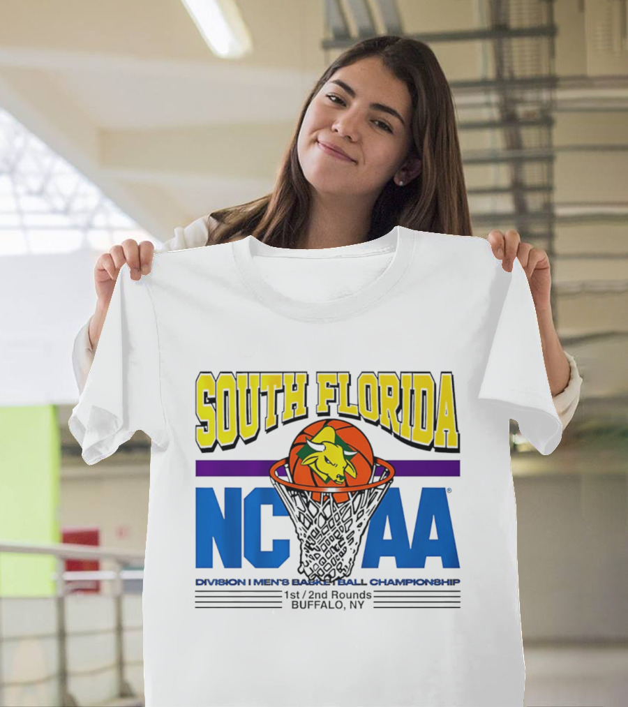 South Florida Bulls NCAA Division I Men's Basketball Championship 2026 Buffalo NY T-Shirt