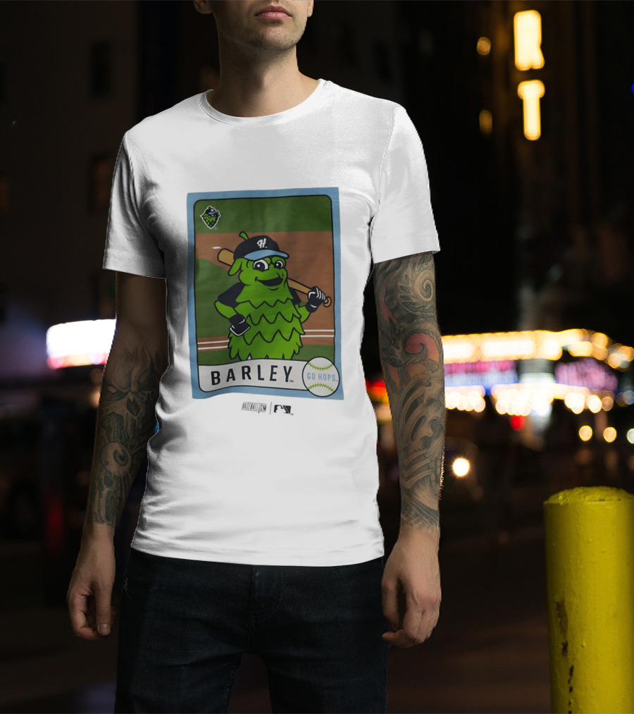 Hillsboro Hops Barley Go Hops Baseball T-Shirt