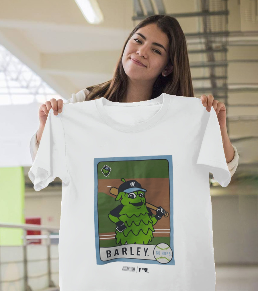 Hillsboro Hops Barley Go Hops Baseball T-Shirt