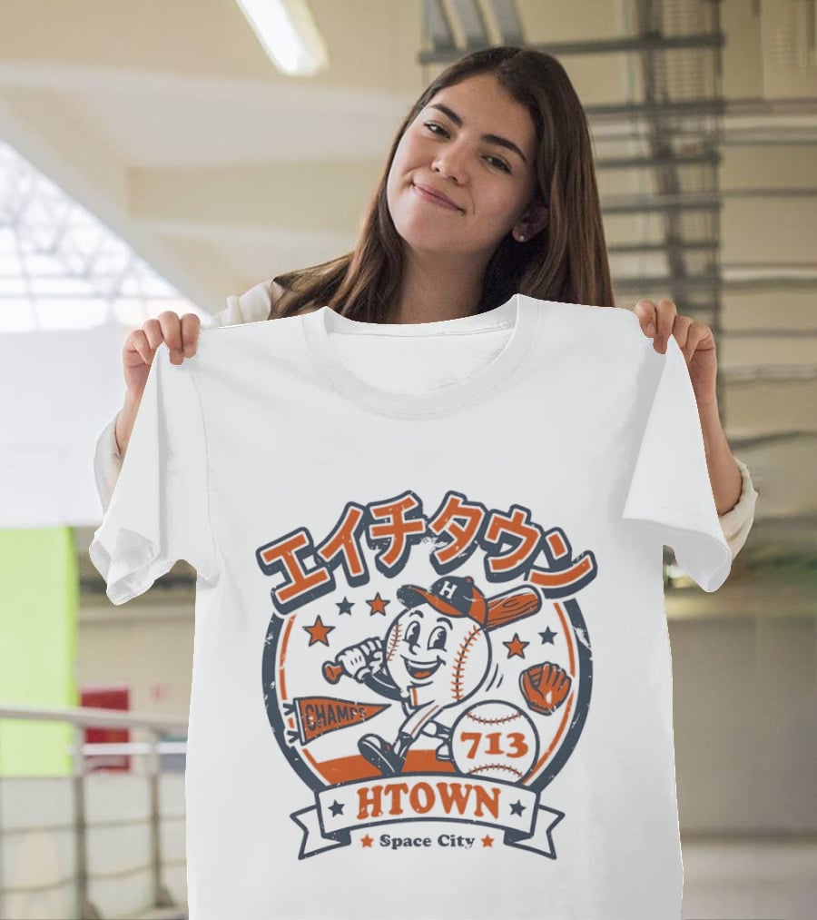 HTOWN 713 Champs Space City Baseball T-Shirt