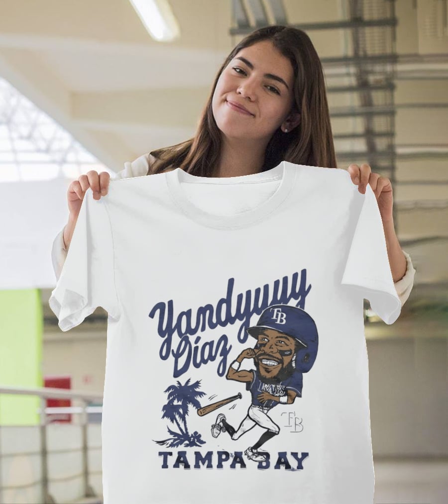 Yandy Diaz Tampa Bay Rays Yandyuuuu MLB Baseball Caricature T-Shirt