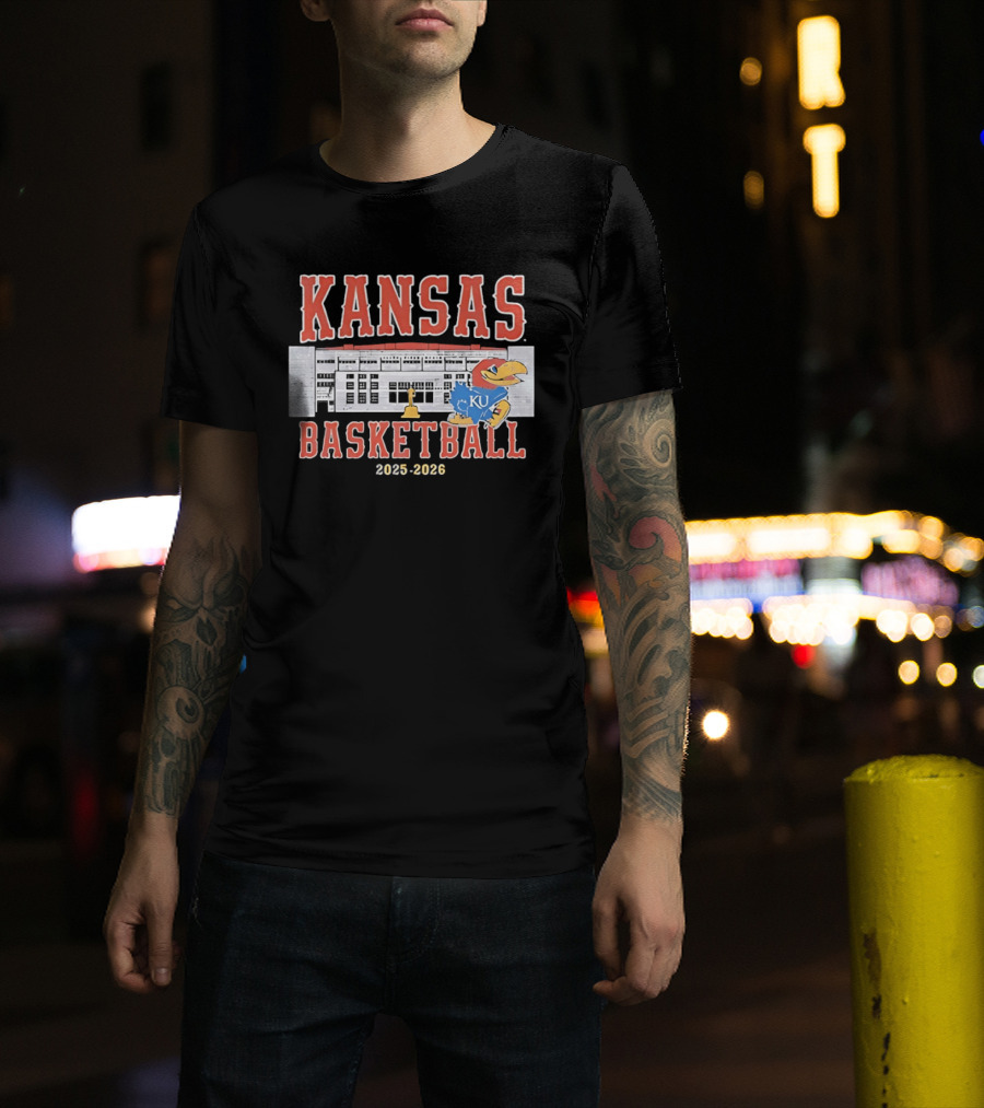 Kansas Jayhawks Basketball 2025 2026 Allen Fieldhouse KU T-Shirt