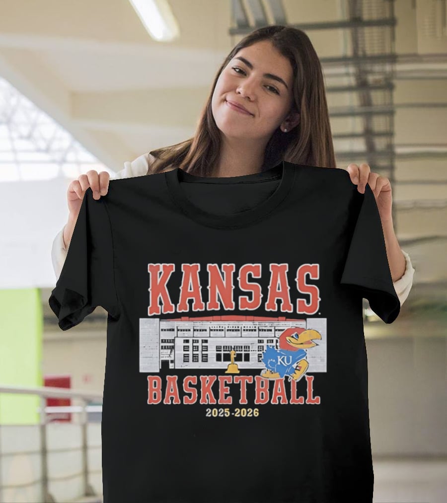 Kansas Jayhawks Basketball 2025 2026 Allen Fieldhouse KU T-Shirt