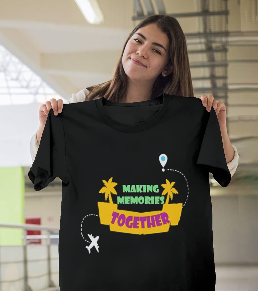 Making Memories Together Tropical Adventure With Plane And Palm Trees T-Shirt