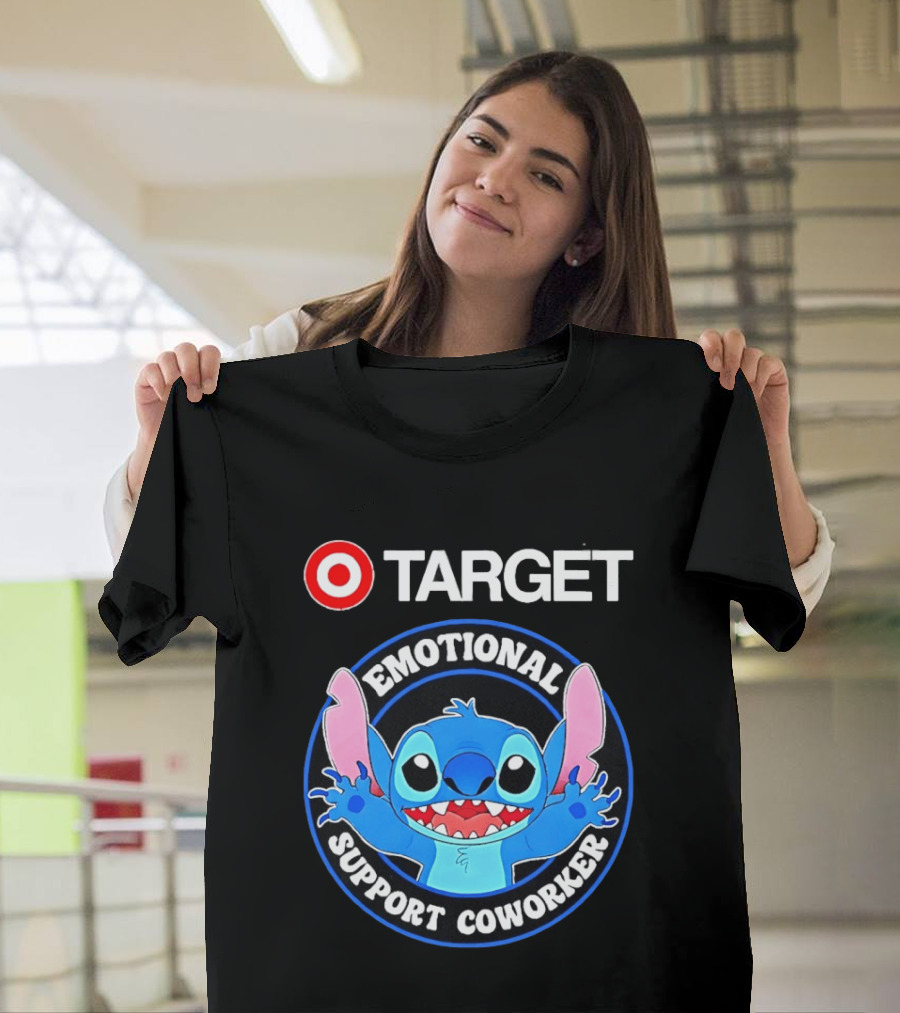 Target Happy Stitch Emotional Support Coworker T-Shirt