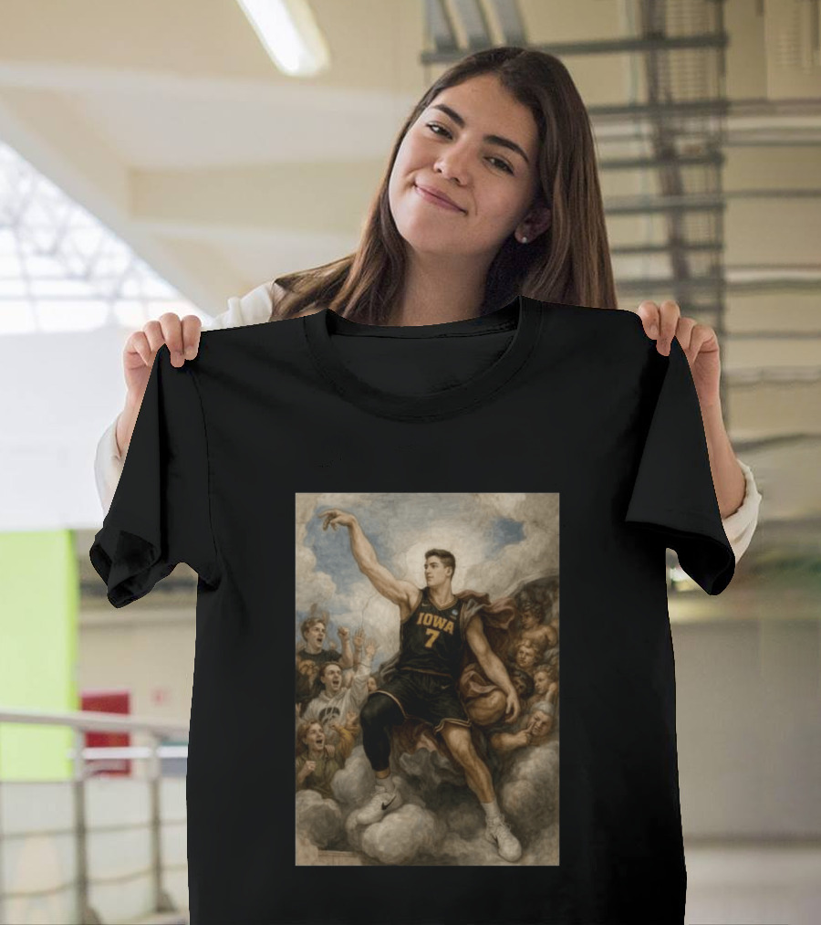 Iowa Hawkeyes Alvaro Folgueiras Number 7 Basketball Renaissance Style Fans T-Shirt