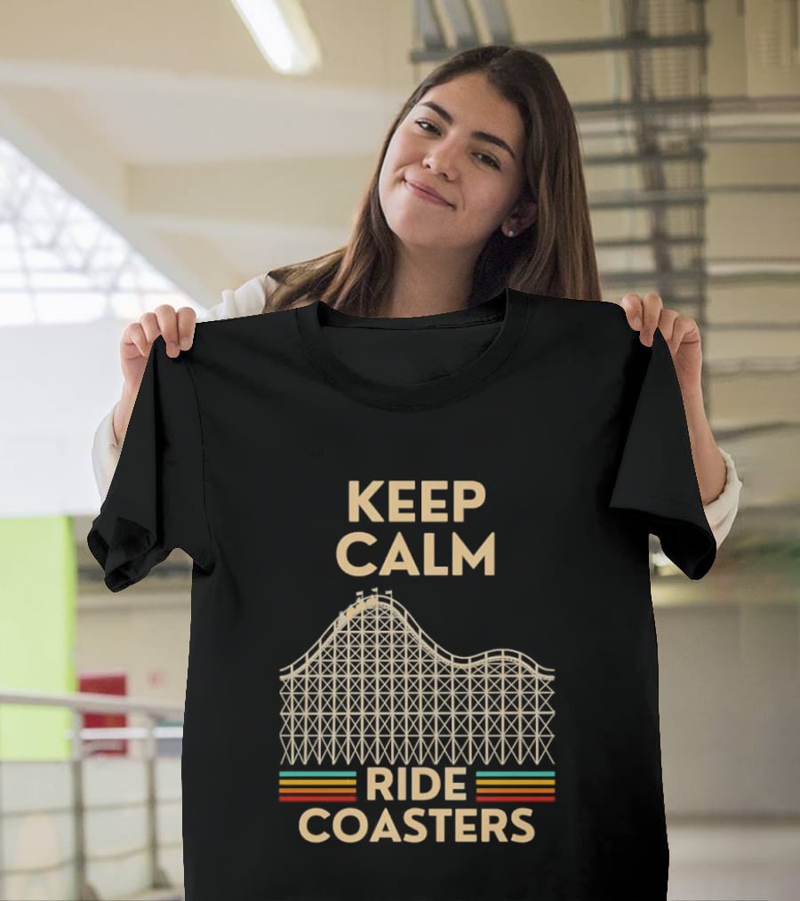 Keep Calm Ride S Retro Amusement Park T-Shirt