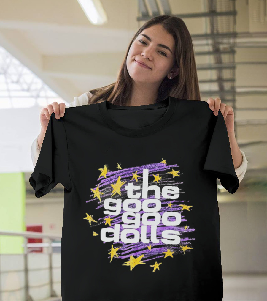 The Goo Goo Dolls Purple And Yellow Stars Brushstroke T-Shirt