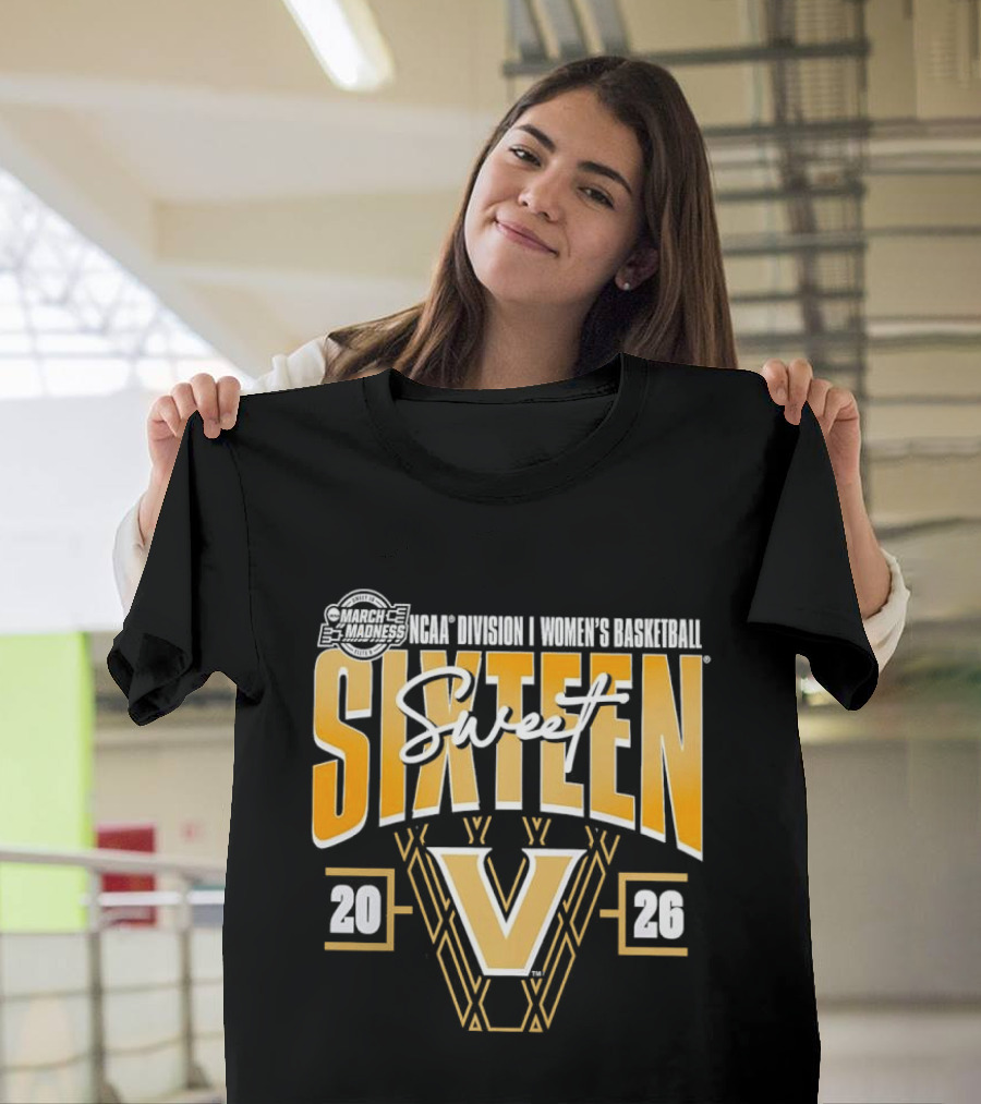 NCAA Sweet Sixteen Vanderbilt Commodores 2026 Women's Basketball Tournament T-Shirt