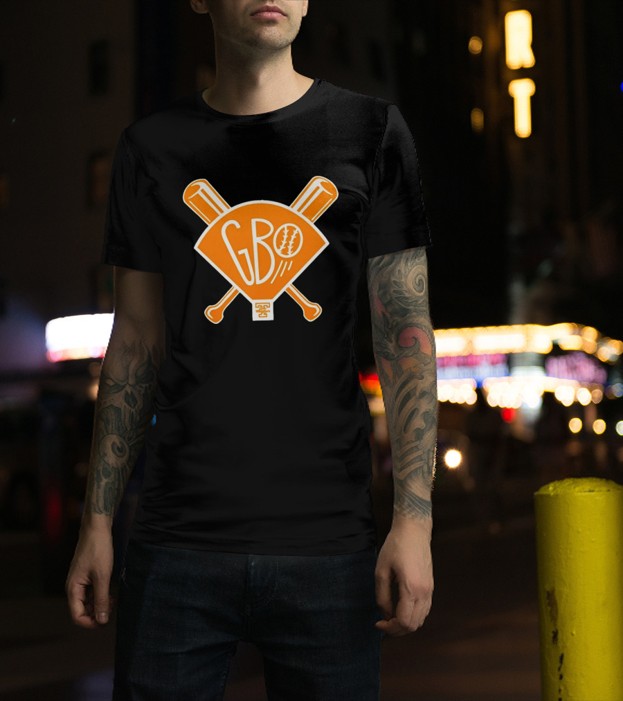 GBO Baseball Orange Crossed Bats University Of Tennessee Vols T-Shirt