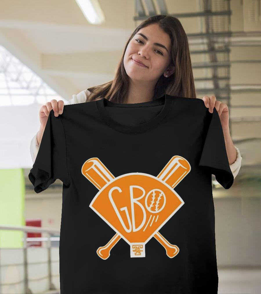 GBO Baseball Orange Crossed Bats University Of Tennessee Vols T-Shirt