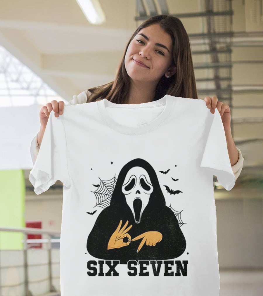 Ghostface Six Seven Halloween Bundle Bats And Webs T-Shirt